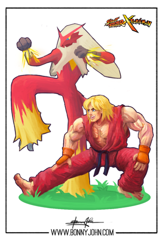 Illustration for article titled SF x PKMN Day 2! Ken x __________ !